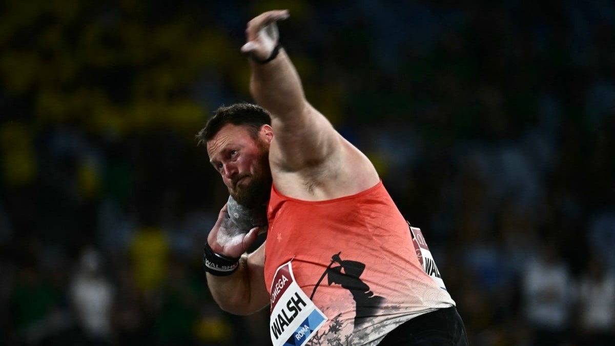 Tom Walsh during the Diamond League event in Rome. Photo / AFP