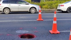 The Otahuhu sink hole. Photo / Mike Scott