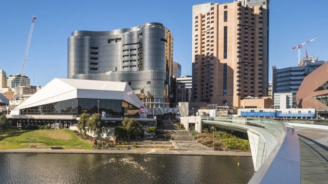 Riverside, SkyCity Adelaide where the company built a huge new hotel. Photo / Supplied