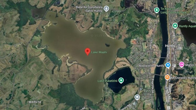 Huntly men Jason Evans and Jayson Woods were charged after police discovered their cannabis growing operation on the shores of Lake Waahi in Huntly. Photo / Google Maps