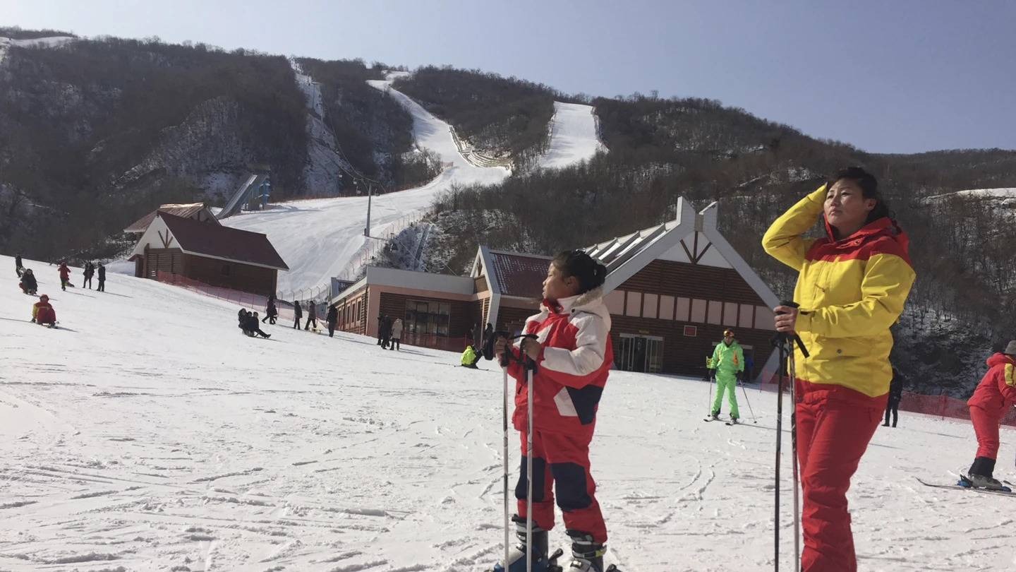 Russian tourists on a ski trip are the first international visitors to North Korea since borders closed in 2020. Photo / Eric Talmadge
