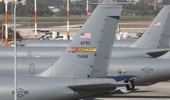 U.S. military refueling aircraft are spotted at Ben Gurion Airport in Tel Aviv amid ongoing discussions over a possible U.S. strike on Iran in Tel Aviv, Israel on February 25, 2026. (Photo by Gideon Markowicz/Anadolu via Getty Images)