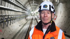 City Rail Link boss Dr Sean Sweeney says it could be mid-2026 before the mega-project is open for passengers. Photo / Jed Bradley