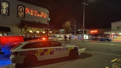 Scene of fatal shooting on Ponsonby Rd, Auckland on Sunday night. Photo / Jordan Dunn