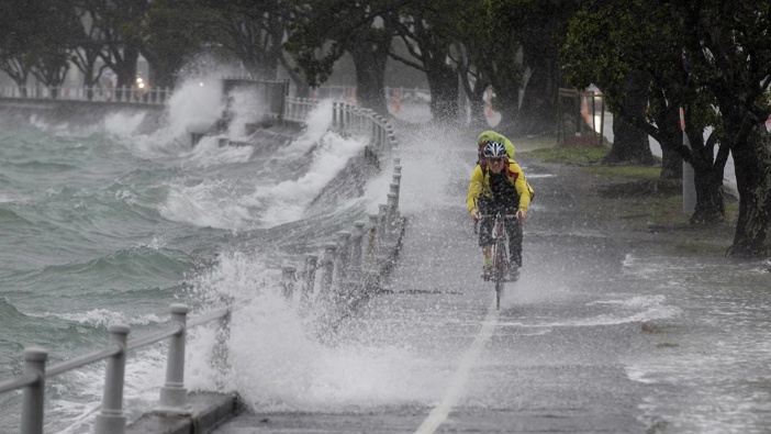 Auckland's Tamaki Drive is already vulnerable to storm surges. Photo / Brett Phibbs