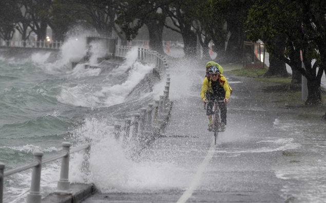 Auckland's Tamaki Drive is already vulnerable to storm surges. Photo / Brett Phibbs