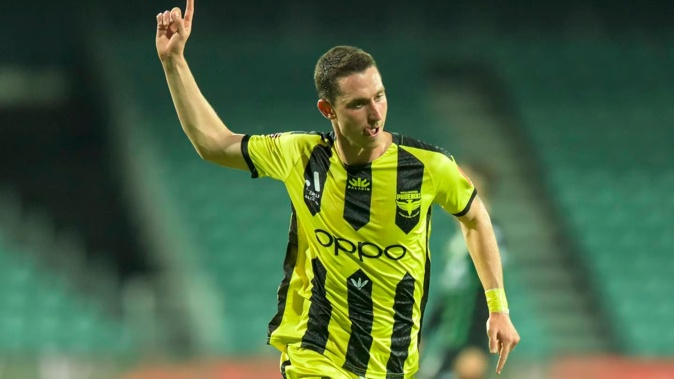 Bozhidar Kraev celebrates scoring against Western United. Photo / Getty