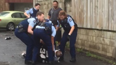 Police arrested Alo Ngata, 29, in central Auckland and put a spit hood on him. He was later found unresponsive. Photo / NZME