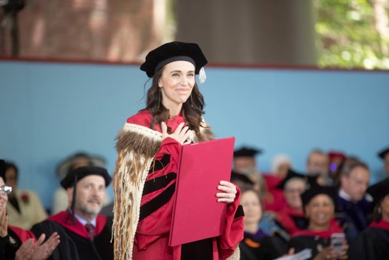 Dame Jacinda Ardern holds two fellowships at the Harvard Kennedy School and another at Harvard Law School. Photo / Harvard Staff Photographer Kris Snibbe