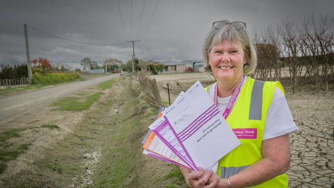 Napier census supervisor Gill Scarlett has been doing census outreach in Hawke's Bay. Those in the region who haven't engaged won't be fined. Photo / Warren Buckland