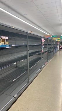 Empty shelves at a Countdown in Warkworth. (Photo / NZME)