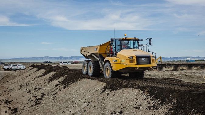 The stopbank rebuild in Awatoto, pictured in March 2023. Photo / Hawke's Bay Regional Council
