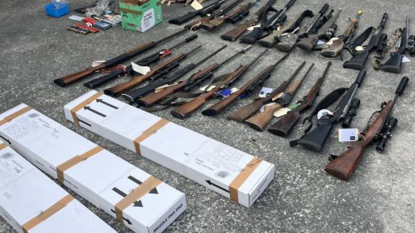 Thirty-one firearms have been seized and six firearms licence holders have had their licences suspended. Photo / NZ Police