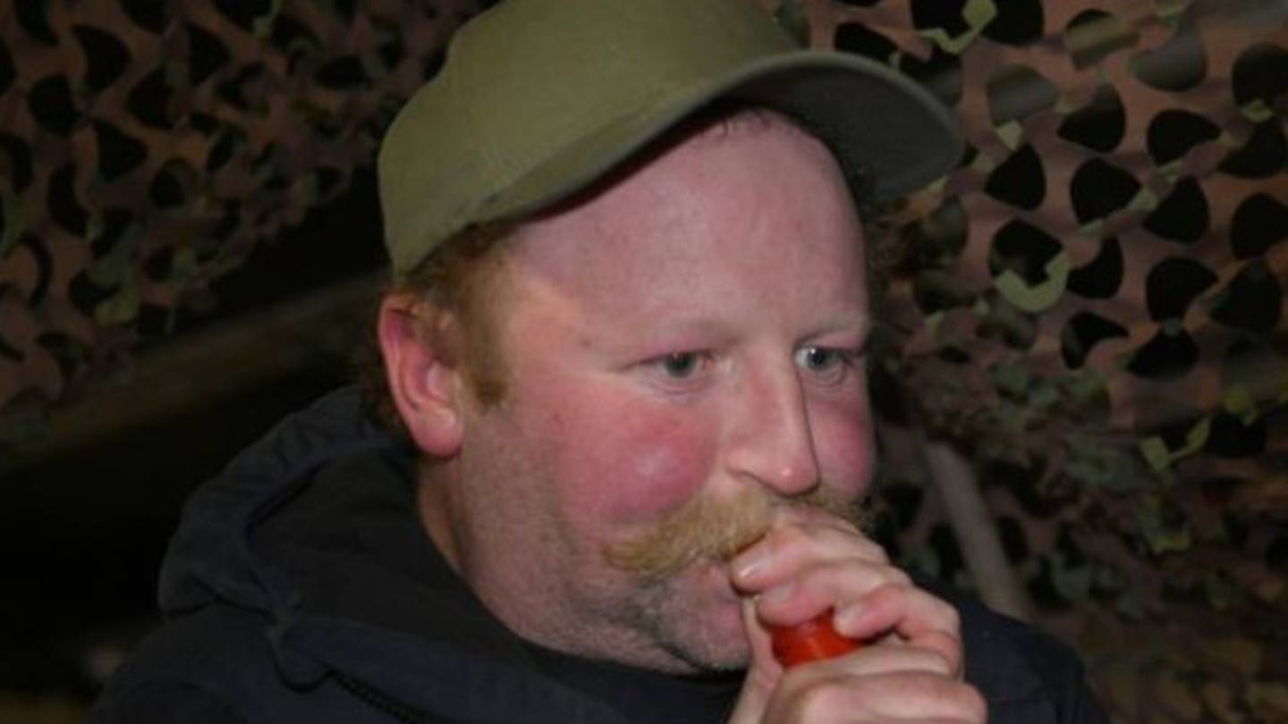 Kent Duncan, pictured here at a duck-calling contest, was granted diversion after setting fire to 10 tyres at a Momona farm. Photo / Linda Robertson