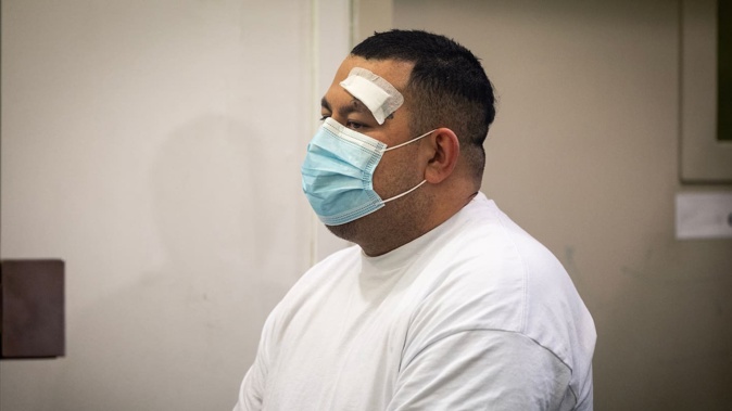 Emery Woods appears in for sentencing at the Manukau District Court on charges of sexually assaulting a tourist at Totara Park. Photo / Jason Oxenham