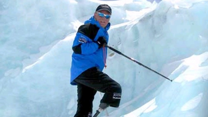 Mark Inglis at Everest ABC Camp April 2006. Photo / Supplied | File