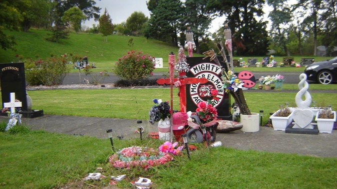 The mother of a Mongrel Mob member who died in a car crash says the Wairoa District Council had no issues with her son's headstone design when she showed them it in 2015. Photo / Neil Reid