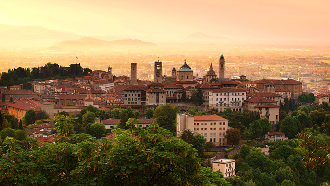 Sunrise Over Citta Alta, Bergamo. Photo / Supplied