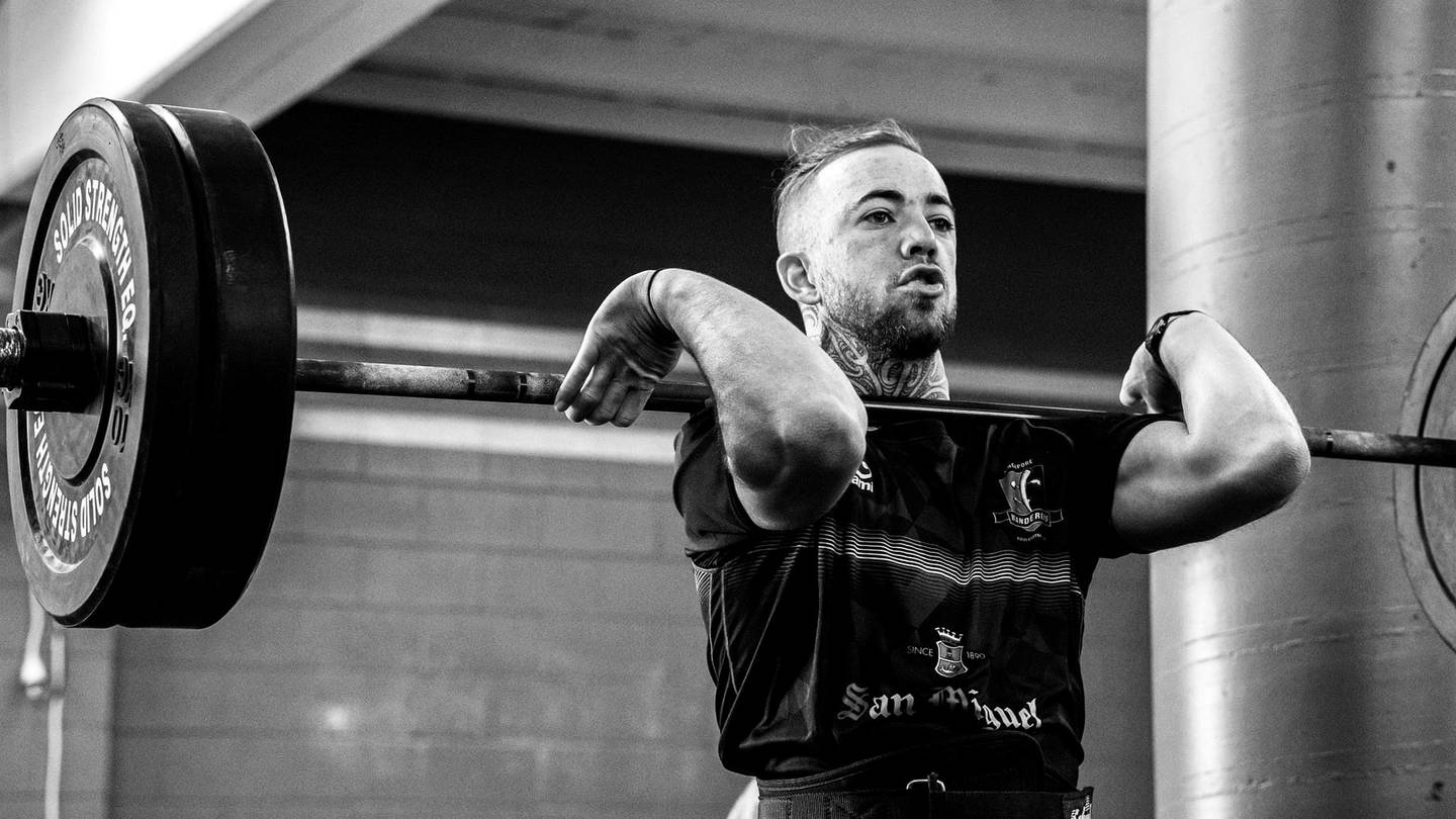Jake Church taking part in a cross fit competition the week before he was admitted to hospital early last year. Photo / Supplied