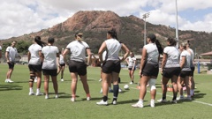 The Kiwi Ferns at their first training before the 2023 Pacific Championships. Photo / Lucy Tuave