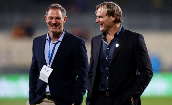 Leon MacDonald and Scott Robertson. Photo / Getty Images