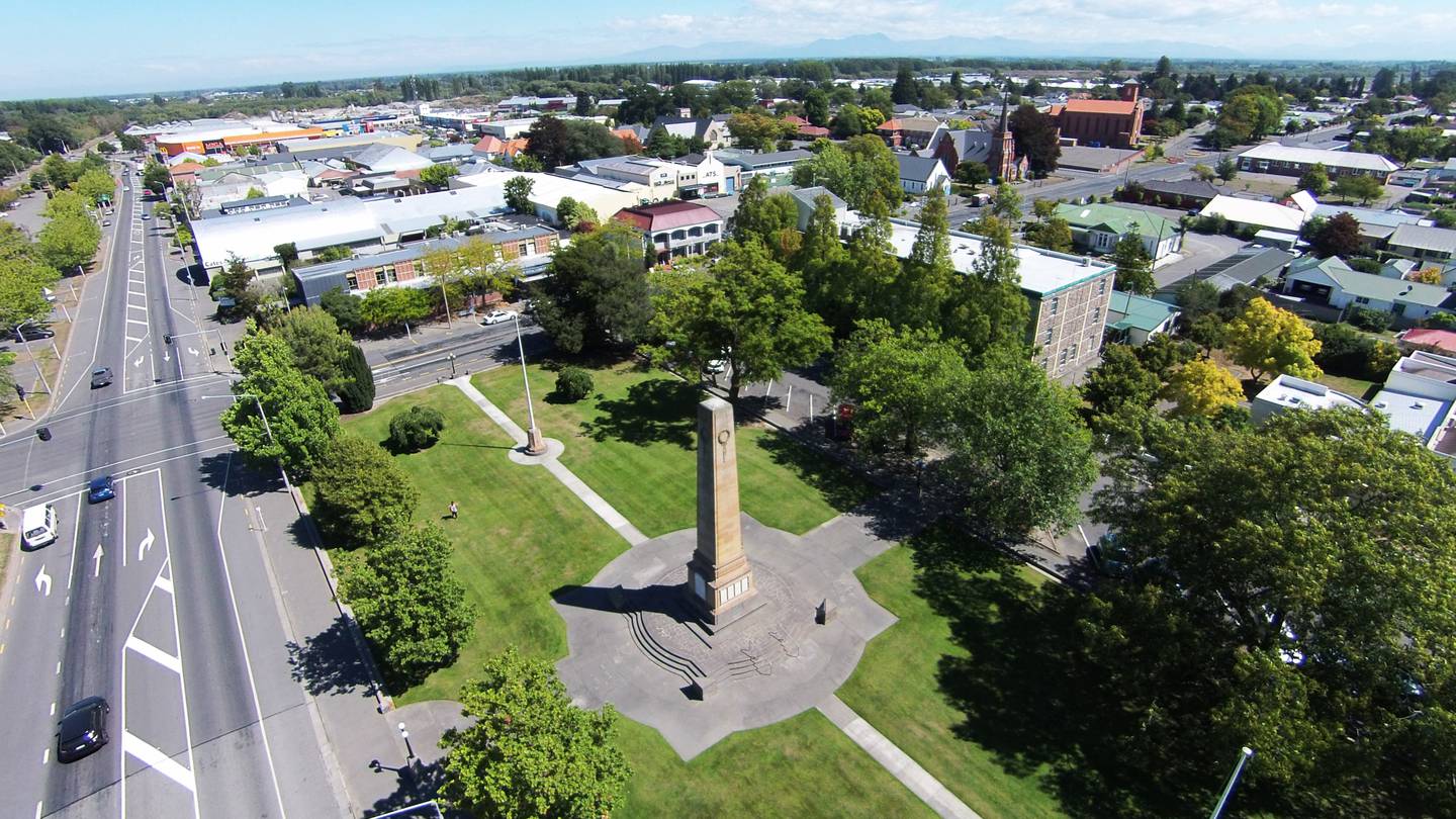 The collision occurred around 9.45am at the intersection of Hackthorne Rd and Maronan Valetta Rd. Photo / Ashburton District Council