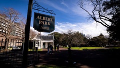 The body of a newborn baby was found in Albert Park, in central Auckland. Photo / Dean Purcell