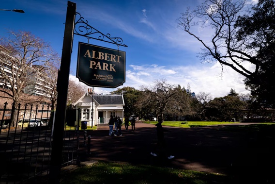 The body of a newborn baby was found in Albert Park, in central Auckland. Photo / Dean Purcell