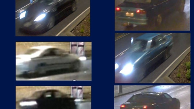 The six vehicles of interest. Photo / NZ Police
