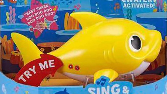 Kiwi parents who have bought the Zuru brand Baby Shark toy have been ordered to stop using it immediately. Photo / AP