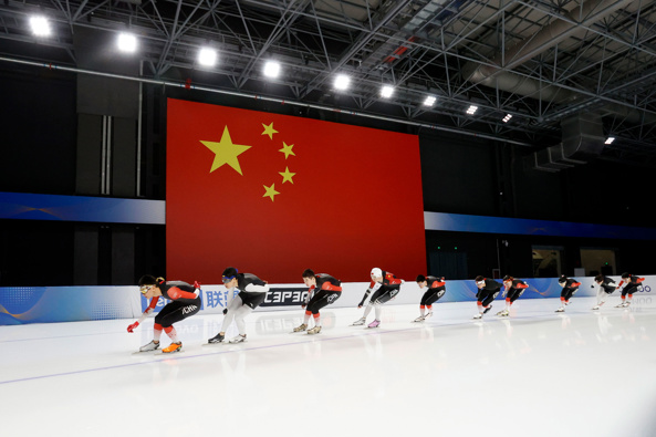 A training session for Beijing 2022 Winter Olympics on December 3, in Beijing. (Photo / Getty Images)