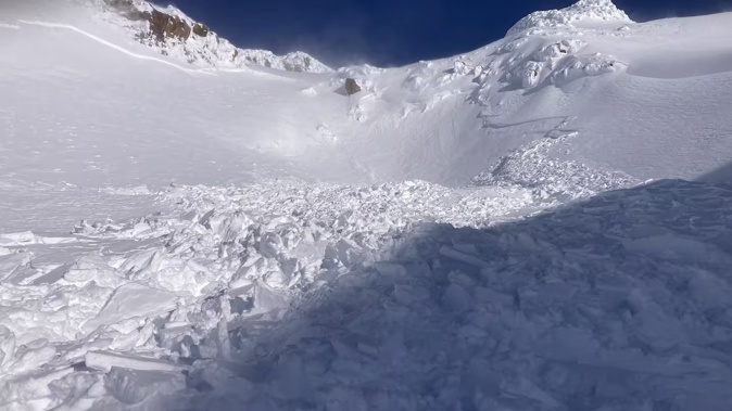 A serious avalanche involvement was reported in the Tongariro region on Friday 18 July. Photo / NZ Avalanche Advisory