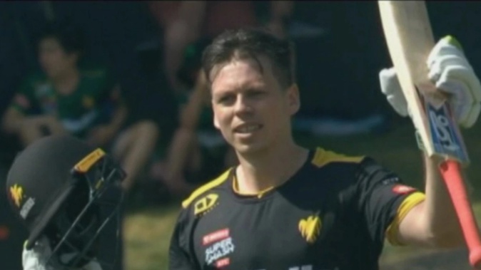 Wellington batsman Michael Bracewell was in record-setting form. Photo / Twitter