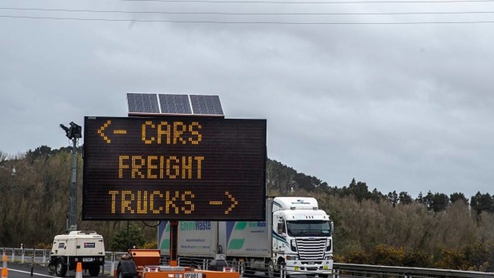 Auckland's northern Covid border. (Photo / NZ Herald)