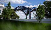 A portion of the arena on the South Lawn of the White House for the upcoming UFC match to celebrate country's 250th anniversary is seen from the North Lawn on Thursday, May 28, 2026. (Tom Williams/CQ-Roll Call, Inc via Getty Images)