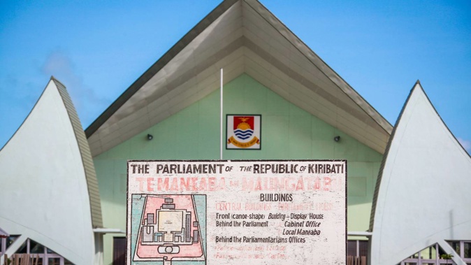 The Parliament of the Republic of Kiribati building in Ambo on South Tarawa in the central Pacific island nation of Kiribati. Kiribati will not be attending the Pacific Islands Forum. (Photo / File)
