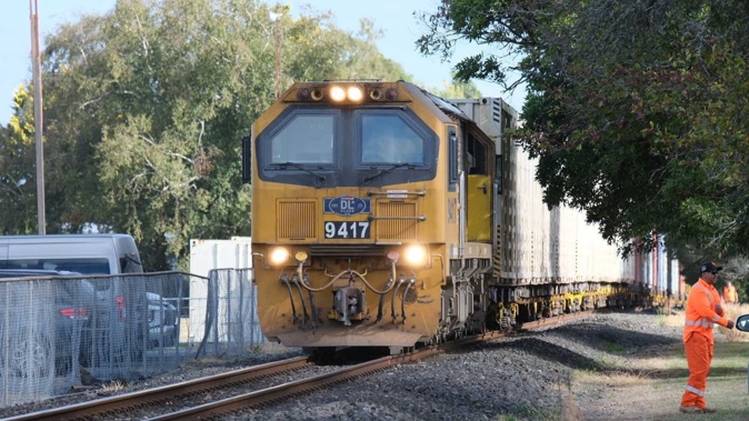 Investigations are under way after a pedestrian was struck by a train near a school in Matamata. Photo / Maryana Garcia