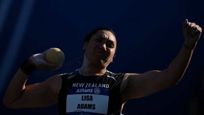 Lisa Adams of New Zealand competes in the Women's Shot Put F37 Final during day three of the Para Athletics World Championships in Paris. Photo / Getty