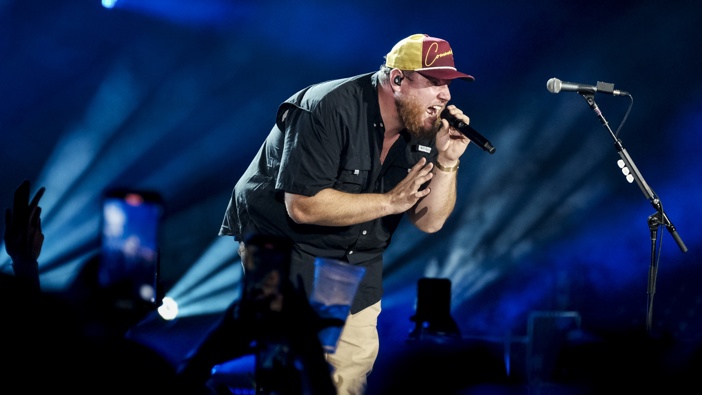 Country Superstar Luke Combs performs in concert at FedEx Field on July 27, 2024 in Landover, MD. (Michael A. McCoy for The Washington Post via Getty Images)