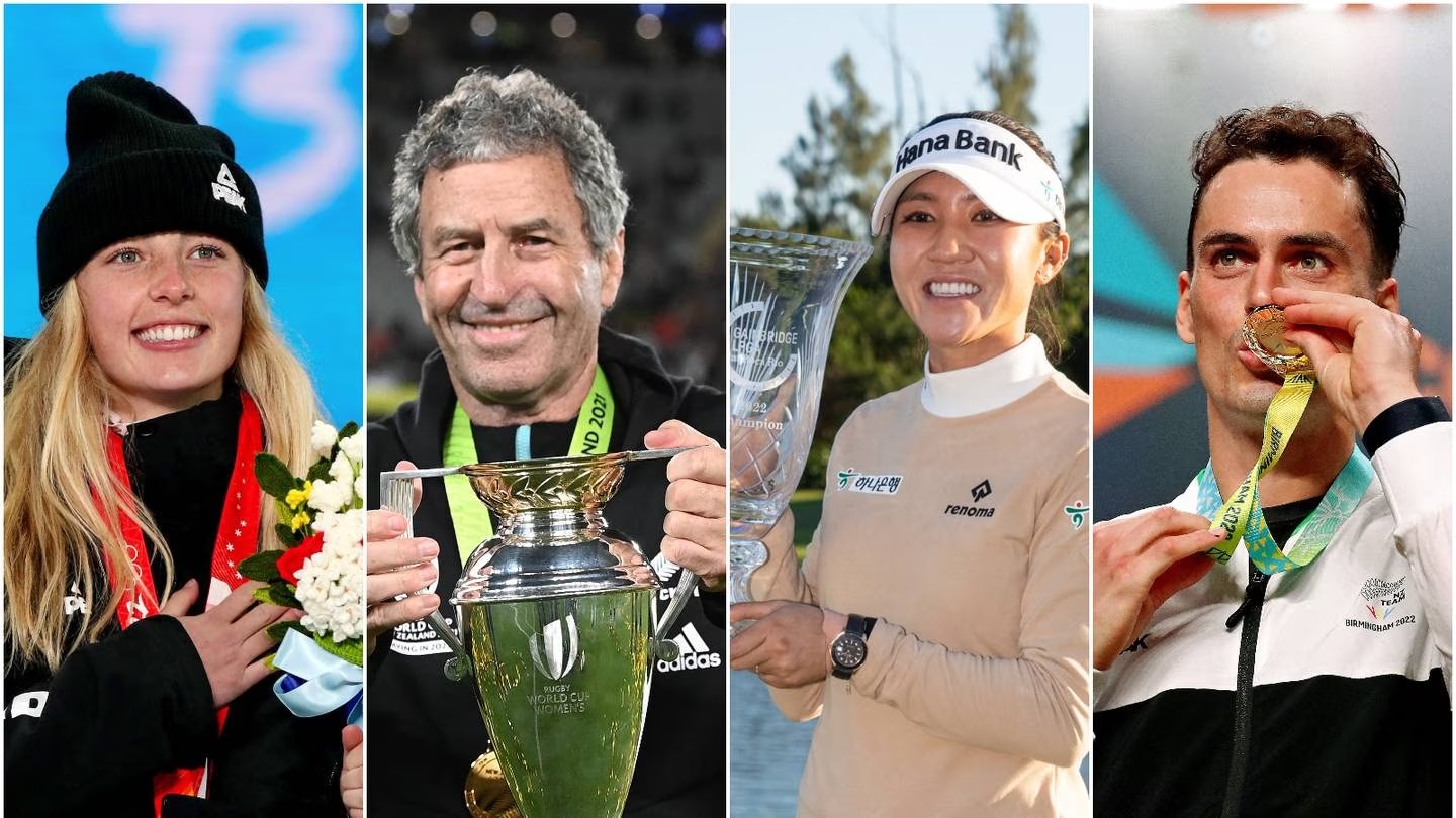 Zoi Sadowski-Synnott, Wayne Smith, Lydia Ko and Paul Coll are among the finalists for the 60th Halberg Awards. Photos / Photosport