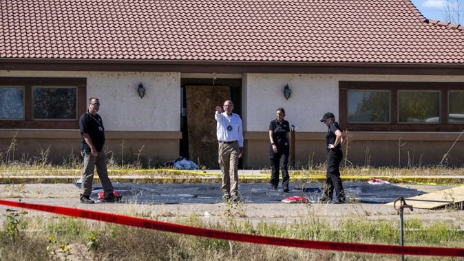 Officials have not disclosed further details of what was found inside the funeral home, but an official described the scene as horrific. Photo / AP