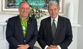 Cook Islands Prime Minister Mark Brown and New Zealand's Foreign Affairs Minister Winston Peters. Photo / Supplied | File