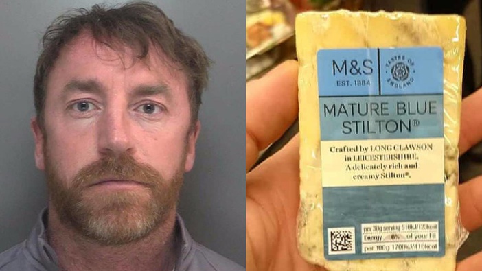 Carl Stewart "was caught out by his love of Stilton cheese". (Photo / Merseyside Police)