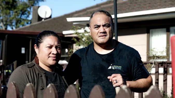 Two Tongan residents in Māngere face a decision on a voluntary buy-out scheme after their homes were rated category three. Photo / Marika Khabazi via RNZ