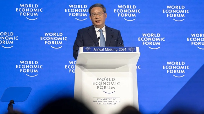 Chinese Premier Li Qiang at the annual meeting of the World Economic Forum (WEF) in Davos. Fabrice Coffrini/AFP/Getty Images