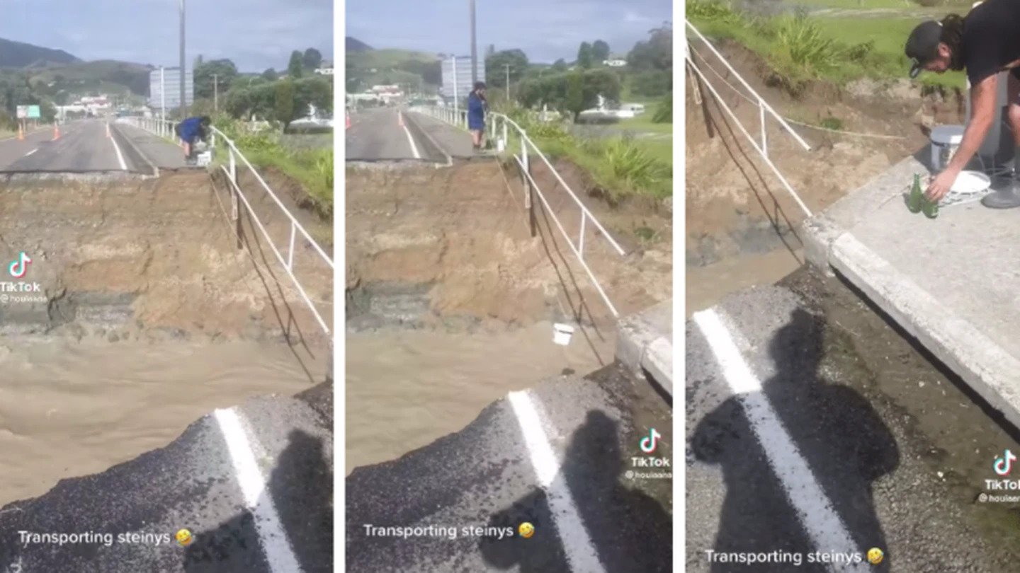 No bridge, no worries. Photo / TikTok/houiaana