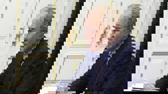 Russian President Vladimir Putin chairs a meeting on economic issues via teleconference call in Moscow, Russia. Photo / AP