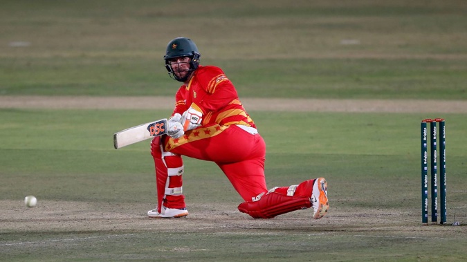Zimbabwe's batsman Brendan Taylor plays a shot during an ODI in 2020. (Photo / AP)