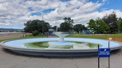 Tauranga's Memorial Park fountain, pictured this month, has been closed since May after a preschooler's suspected drowning. Photo / Kiri Gillespie
