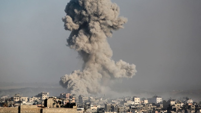 Smoke billows after an Israeli strike on Jabalia in the northern Gaza Strip on June 28, 2025, amid the ongoing conflict between Israel and the Palestinian Hamas militant group. Photo / Bashar Taleb, AFP